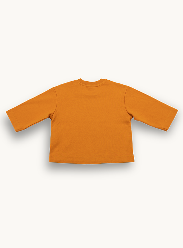 Studio Aelbo longsleeve baby shirt met lange mouwen oranje