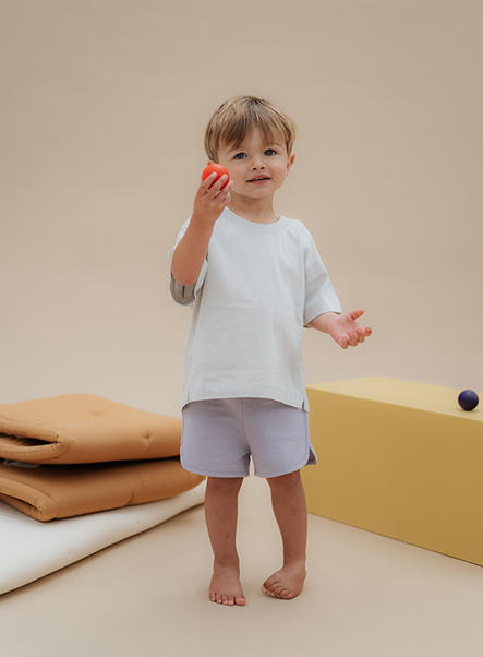 Studio Aelbo baggy baby shorts lila korte broek